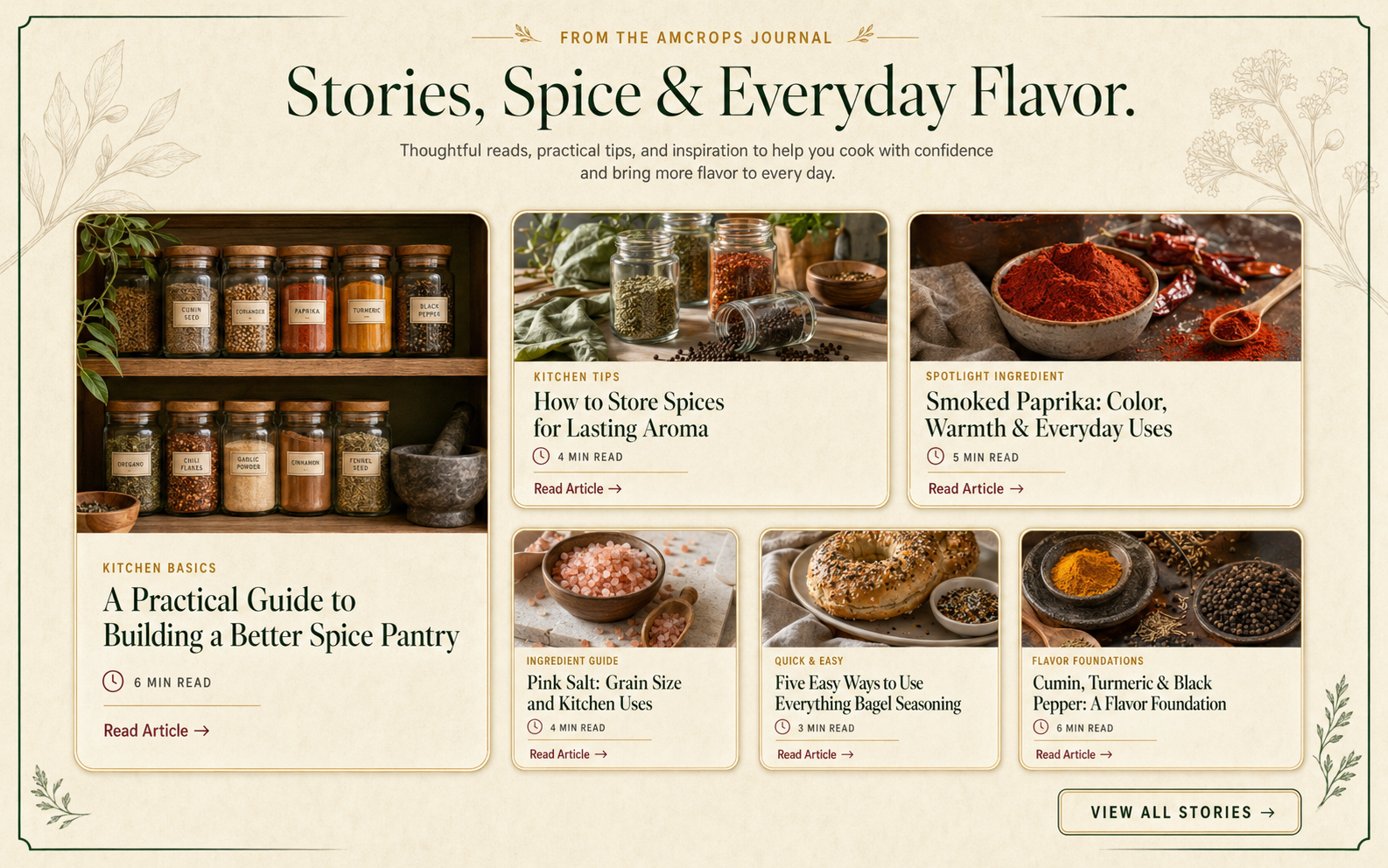 Stories, Spice and Everyday Flavor journal collection