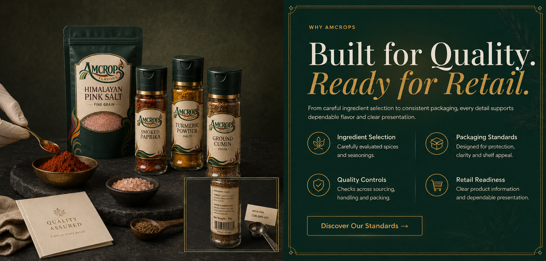 Built for Quality and Ready for Retail — AMCROPS quality standards